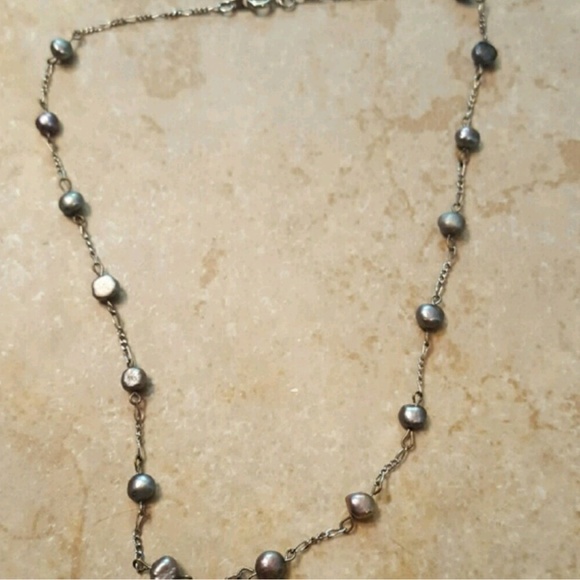 Black Fresh Water Pearls Necklace - Authentic